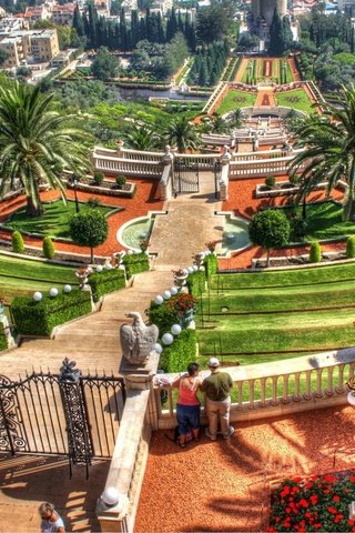 Обои израиль, хайфа, бахайские сады, всемирный центр бахаи, israel, haifa, the bahai gardens, the bahá'í world centre разрешение 1920x1200 Загрузить