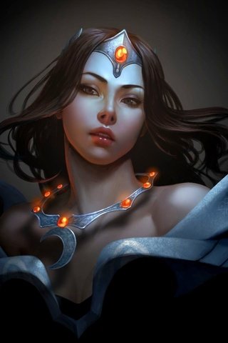 Обои арт, девушка, черный фон, ожерелье, dota 2, видео игры, mirana, princess of the moon, art, girl, black background, necklace, video games разрешение 1920x1200 Загрузить