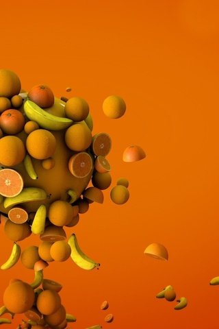 Обои фон, фрукты, апельсины, цвет, бананы, дыня, background, fruit, oranges, color, bananas, melon разрешение 1920x1200 Загрузить
