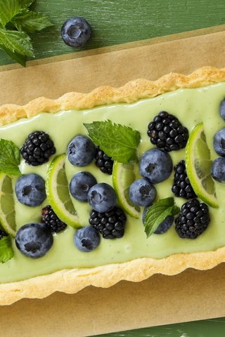 Обои листья, лайм, черника, сладкое, выпечка, пирог, ежевика, leaves, lime, blueberries, sweet, cakes, pie, blackberry разрешение 5184x3456 Загрузить