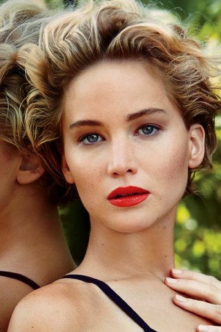 Обои девушка, отражение, блондинка, актриса, дженнифер лоуренс, girl, reflection, blonde, actress, jennifer lawrence разрешение 1920x1200 Загрузить