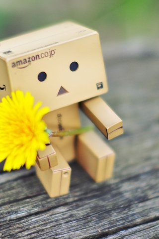 Обои одуванчик, человечек, коробка, данбо, картонный робот, dandelion, man, box, danbo, cardboard robot разрешение 3840x2400 Загрузить