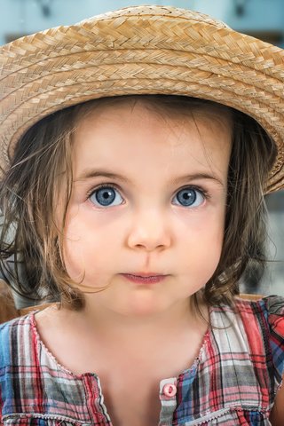 Обои портрет, взгляд, дети, девочка, шляпа, portrait, look, children, girl, hat разрешение 2000x1335 Загрузить