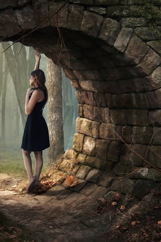 Обои лес, девушка, платье, в одиночку, forest, girl, dress, alone разрешение 2048x1365 Загрузить