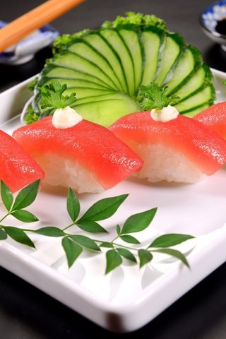 Обои суши, роллы, морепродукты, сервировка, seafoods, sushi, rolls, seafood, serving разрешение 2880x1922 Загрузить