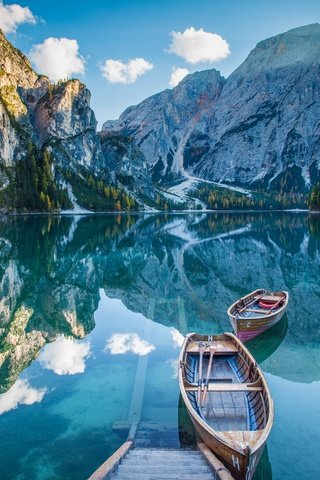 Обои озеро, dolomites, pragser wildsee, горы, lake prags, озеро брайес, отражение, lago di braies, лодки, италия, альпы, южный тироль, доломитовые альпы, lake, mountains, lake braies, reflection, boats, italy, alps, south tyrol, the dolomites разрешение 5607x3570 Загрузить