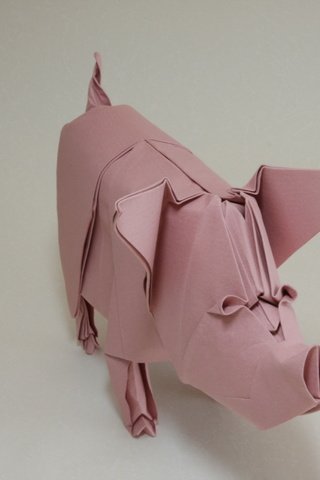 Обои бумага, оригами, свинья, paper, origami, pig разрешение 2560x1707 Загрузить