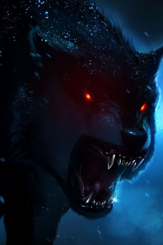 Обои арт, фэнтези, оскал, волк, оборотень, art, fantasy, grin, wolf, werewolf разрешение 2880x1800 Загрузить