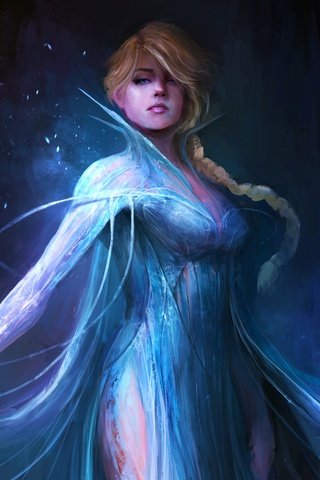 Обои девушка, платье, дисней, эльза, «холодное сердце», girl, dress, disney, elsa, "cold heart" разрешение 4950x3393 Загрузить