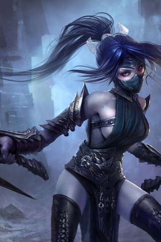 Обои арт, девушка, коса, akali, лига легенд, fist of shadow, art, girl, braid, league of legends разрешение 2000x1237 Загрузить