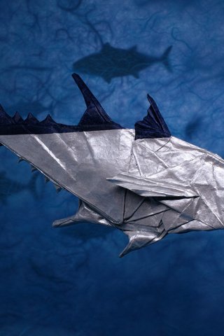 Обои бумага, оригами, рыба, тунец, paper, origami, fish, tuna разрешение 4704x3136 Загрузить