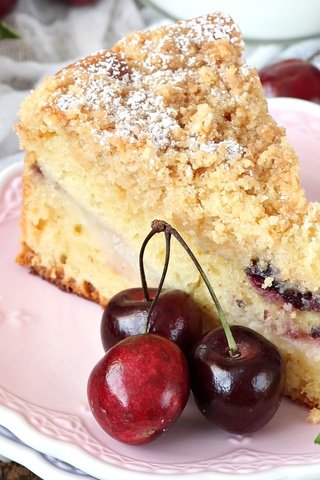 Обои ягоды, вишня, выпечка, пирог, berries, cherry, cakes, pie разрешение 2100x1402 Загрузить