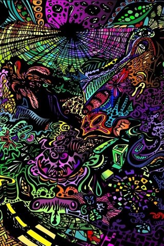 Обои арт, psy, смесь, абстракт, дизайн, графика, абстракции, яркие краски, хаос, психоделика, art, the mixture, abstract, design, graphics, abstraction, bright colors, chaos, psychedelic разрешение 2560x1600 Загрузить