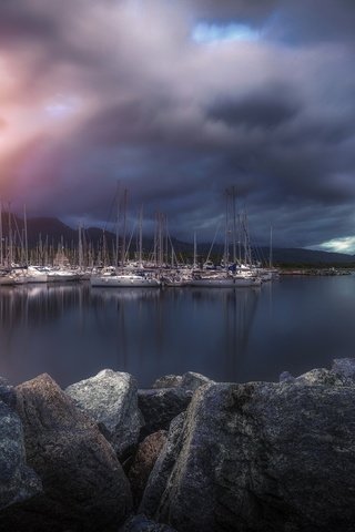 Обои закат, море, лодки, корсика, sunset, sea, boats, corsica разрешение 2048x1367 Загрузить