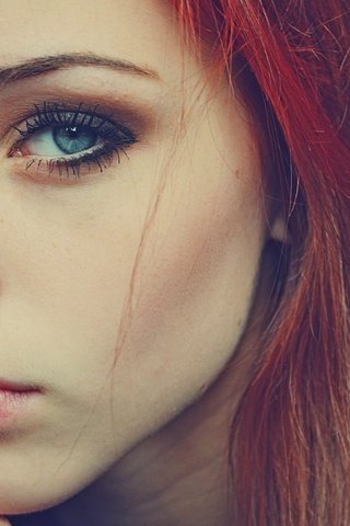 Обои девушка, рыжая, лицо, макияж, пирсинг, girl, red, face, makeup, piercing разрешение 2560x1600 Загрузить