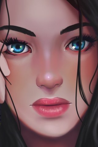 Обои глаза, арт, девушка, взгляд, волосы, лицо, руки, капюшон, eyes, art, girl, look, hair, face, hands, hood разрешение 4891x2855 Загрузить