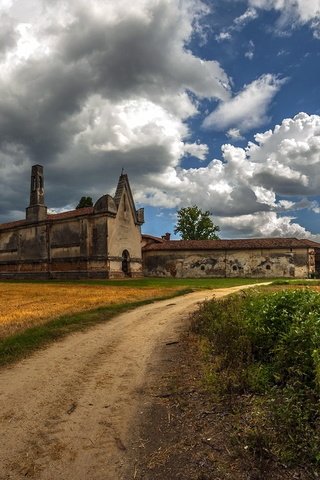 Обои дорога, пейзаж, convento di santa maria, road, landscape разрешение 1920x1080 Загрузить