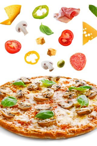 Обои еда, белый фон, пицца, фастфуд, фаст-фуд, food, white background, pizza, fast food разрешение 4420x4050 Загрузить