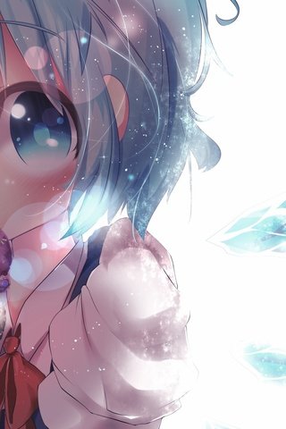 Обои арт, девушка, мороженое, крылья, аниме, кристаллы, cirno, akisha, тохо, art, girl, ice cream, wings, anime, crystals, touhou разрешение 2700x1446 Загрузить