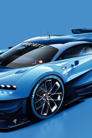 Обои бугатти, vision gran turismo, albastru, bugatti разрешение 4096x2304 Загрузить