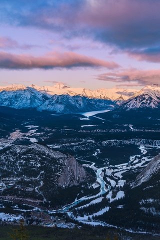 Обои горы, природа, дерево, лес, зима, канада, банф, mountains, nature, tree, forest, winter, canada, banff разрешение 3840x2160 Загрузить