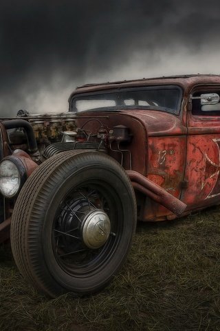 Обои ретро, хот род, хот-род, rat rod, retro, hot rod разрешение 1920x1348 Загрузить