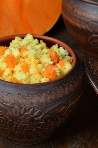 Обои тыква, горшок, каша, тыквенная каша, pumpkin, pot, porridge, pumpkin porridge разрешение 2400x1576 Загрузить