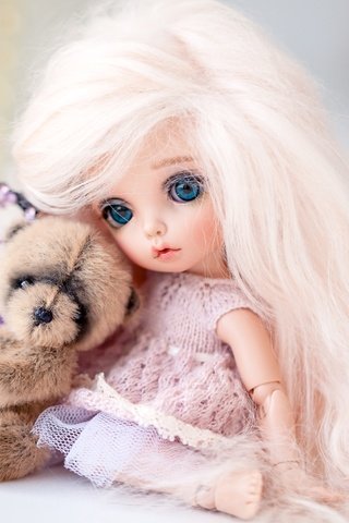 Обои кукла, волосы, игрушки, медвежонок, doll, hair, toys, bear разрешение 2400x1596 Загрузить