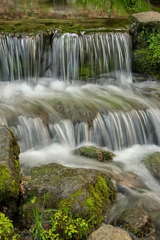 Обои камни, лес, ручей, водопад, сша, мох, йосемити, stones, forest, stream, waterfall, usa, moss, yosemite разрешение 2048x1365 Загрузить