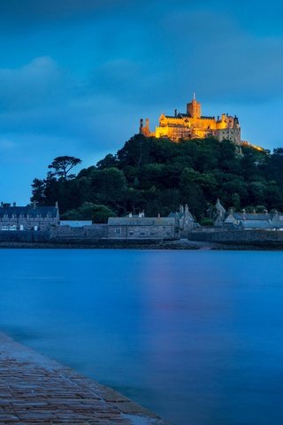 Обои ночь, замок, франция, bing, мон сен-мишель, night, castle, france, mont saint-michel разрешение 1920x1200 Загрузить