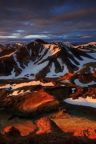 Обои небо, свет, облака, горы, снег, the sky, light, clouds, mountains, snow разрешение 1920x1272 Загрузить