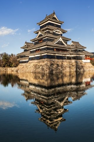 Обои замок, япония, японский, старинный, замок мацумото, castle, japan, japanese, vintage, matsumoto castle разрешение 6665x3818 Загрузить