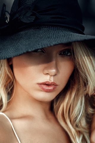 Обои девушка, блондинка, портрет, лицо, шляпа, мария попова, girl, blonde, portrait, face, hat, maria popova разрешение 1920x1080 Загрузить