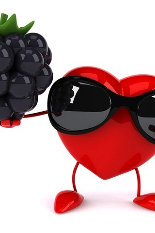 Обои очки, сердечка, сердце, рендеринг, юмор, ежевика, солнечные очки, 3d art, ренденринг, забавная, glasses, heart, rendering, humor, blackberry, sunglasses, funny разрешение 6000x4000 Загрузить