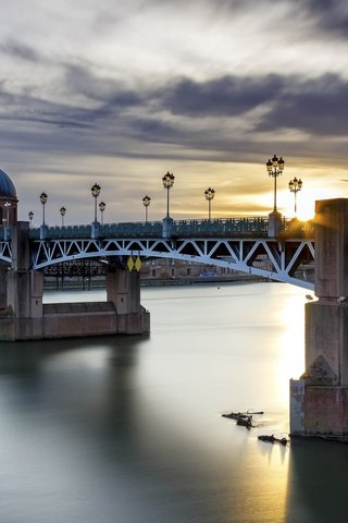 Обои мост, город, франция, тулуза, пиренеи, pont saint pierre, гаронна, тулу́за, мост сен-пьер, bridge, the city, france, toulouse, the pyrenees, garonne, pont saint-pierre разрешение 2048x1365 Загрузить