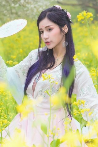 Обои цветы, стиль, поле, лето, азиатка, flowers, style, field, summer, asian разрешение 2048x1366 Загрузить