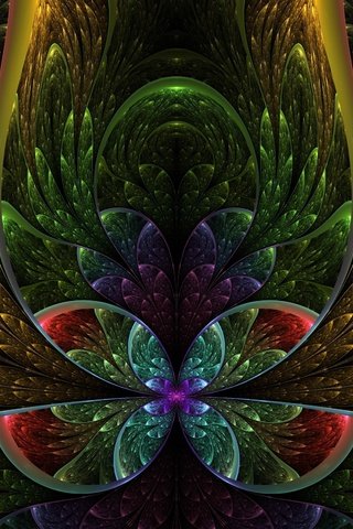 Обои узор, лепестки, разноцветные, цвет, фрактал, pattern, petals, colorful, color, fractal разрешение 2560x1600 Загрузить