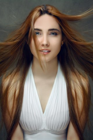 Обои девушка, портрет, взгляд, волосы, girl, portrait, look, hair разрешение 2500x1832 Загрузить