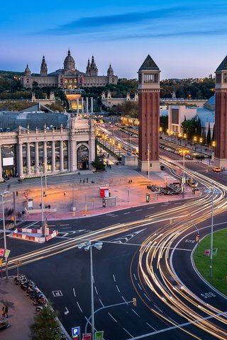 Обои дорога, башни, архитектура, испания, барселона, road, tower, architecture, spain, barcelona разрешение 2000x1333 Загрузить