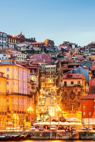 Обои огни, склон, панорама, дома, португалия, порто, lights, slope, panorama, home, portugal, porto разрешение 3840x1575 Загрузить