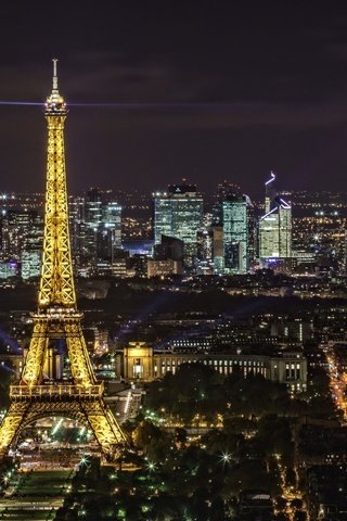 Обои свет, город, дома, париж, франция, эйфелева башня, light, the city, home, paris, france, eiffel tower разрешение 1920x1200 Загрузить