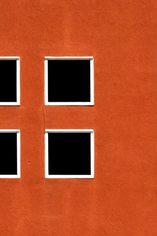 Обои стена, дом, здание, окна, оранжевая, wall, house, the building, windows, orange разрешение 2048x1453 Загрузить