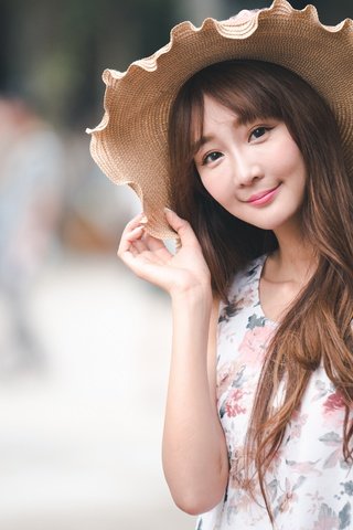 Обои девушка, улыбка, взгляд, волосы, шляпа, азиатка, боке, girl, smile, look, hair, hat, asian, bokeh разрешение 6000x4002 Загрузить