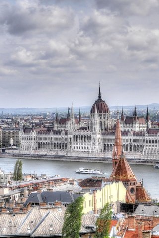 Обои река, панорама, дома, венгрия, будапешт, парламент, river, panorama, home, hungary, budapest, parliament разрешение 2048x1365 Загрузить