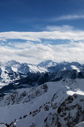 Обои небо, горы, снег, а
альпы, the sky, mountains, snow, and
alps разрешение 2560x1600 Загрузить