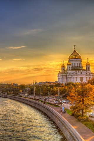 Обои закат, москва, россия, церковь, храм христа спасителя, sunset, moscow, russia, church, the cathedral of christ the savior разрешение 3500x2328 Загрузить