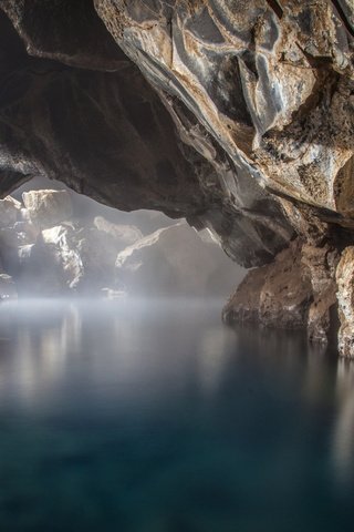 Обои вода, пещера, грот, water, cave, the grotto разрешение 1920x1080 Загрузить