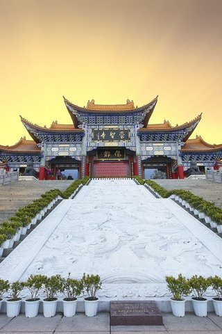 Обои храм, лестница, китай, архитектура, ступени, temple, ladder, china, architecture, stage разрешение 2048x1365 Загрузить