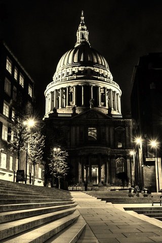 Обои ночь, огни, лондон, англия, собор святого павла, night, lights, london, england, st. paul's cathedral разрешение 2048x1355 Загрузить