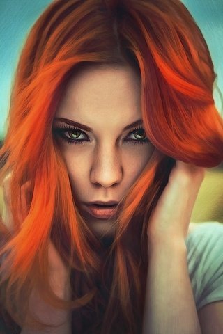 Обои девушка, портрет, взгляд, рыжая, зара axeronias, girl, portrait, look, red, zara axeronias разрешение 1920x1280 Загрузить